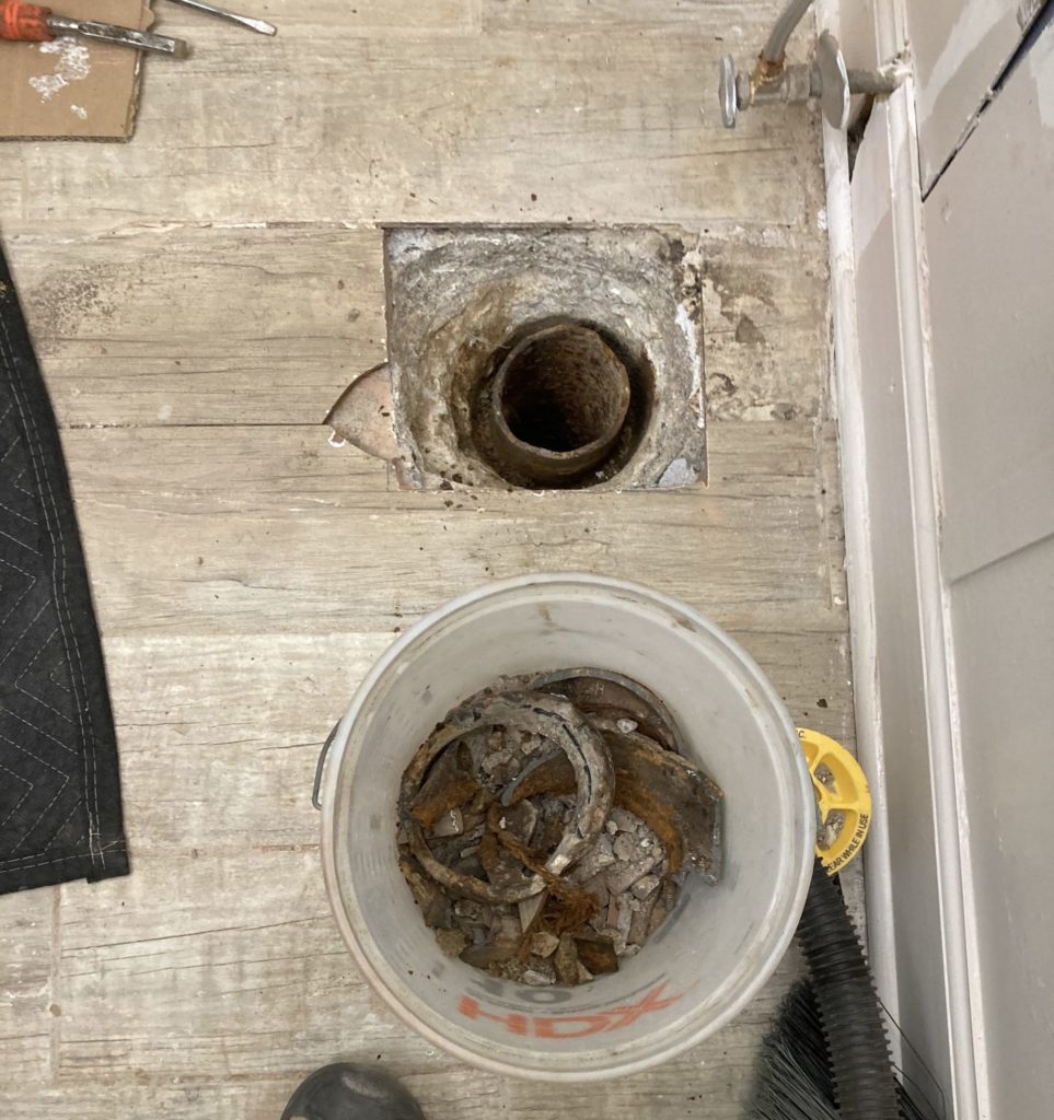 Removed Toilet Flange
