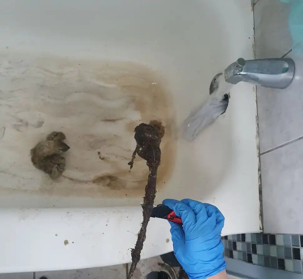nasty bathtub clog rescue plumbing