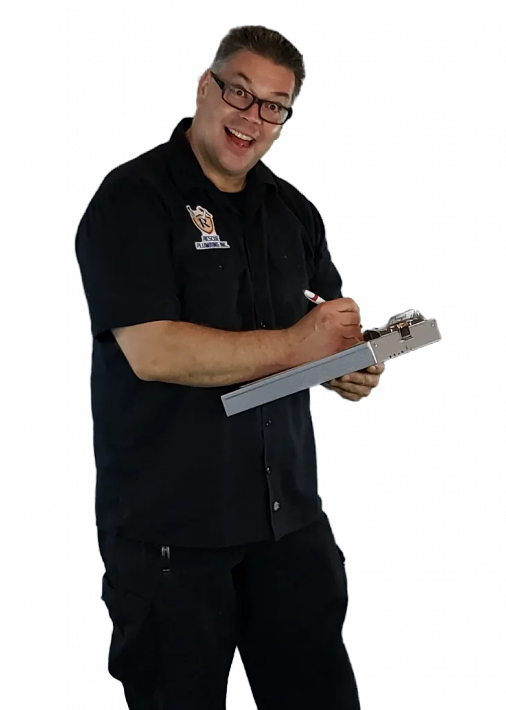 rescue-plumbing-chedule-your-appointment-today-plumber-holding-clipboard