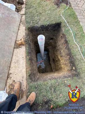 finding sewer clean out on the property