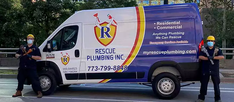Rescue Plumbing Van saving Thanksgiving Dinner
