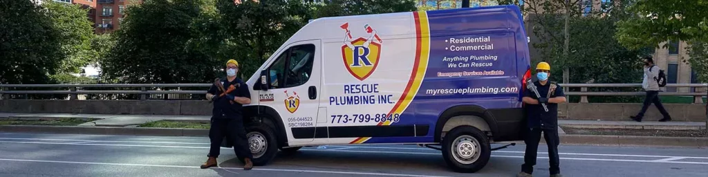 Rescue Plumbing van ready to install water heaters