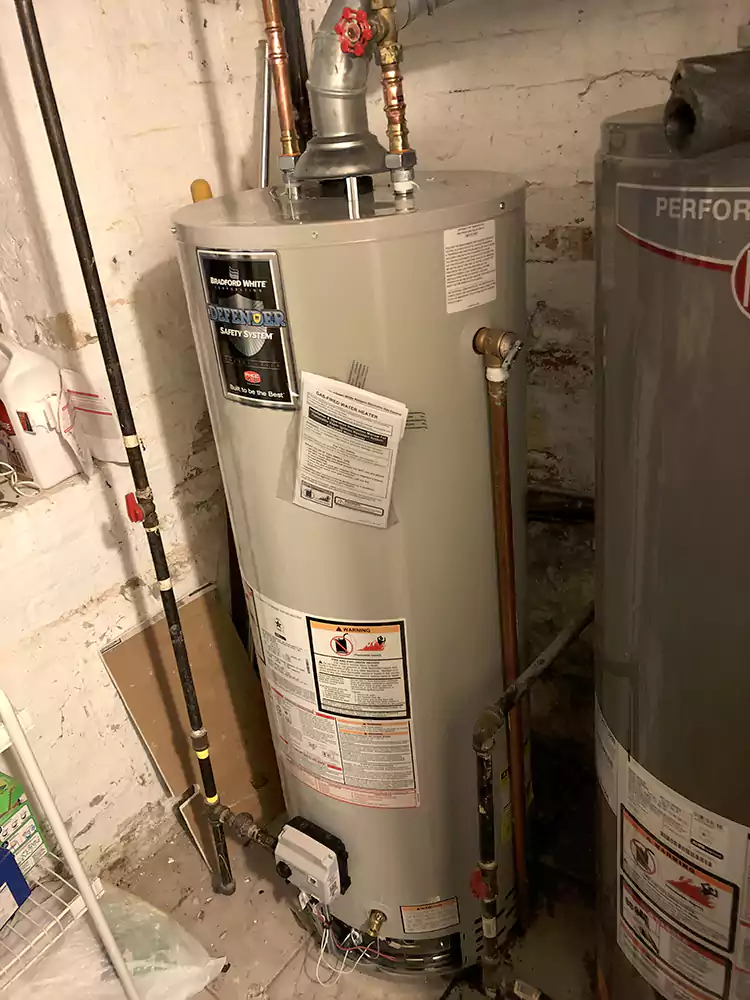 water heater that replaced on with a circuit breaker with a blown fuse