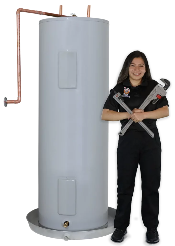 Luz with an energy efficient water heater