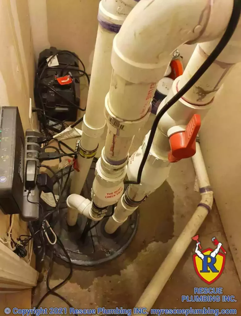 leaky sump pump installation