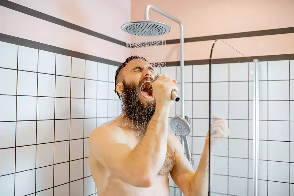 conserving water with water filters in shower