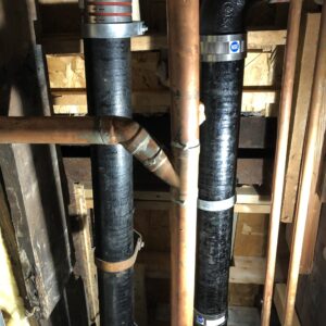 Repaired sewer line