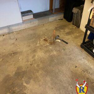 Rescue-plumbing-lincoln-park-garage-sewer-clean-out-install-1