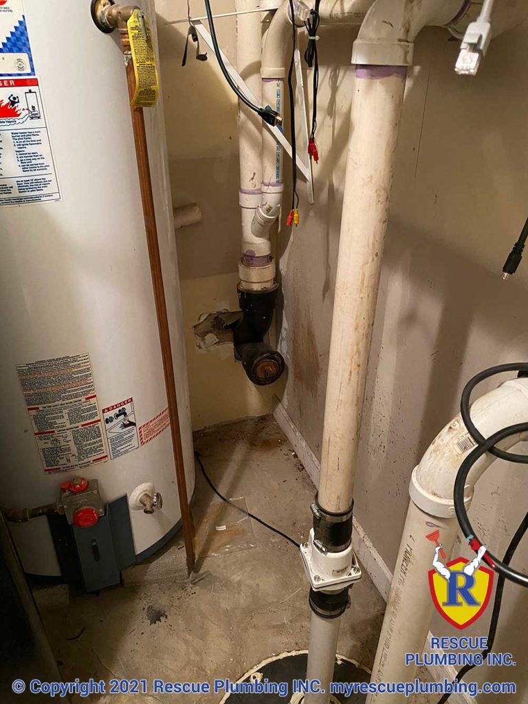 Rescue-plumbing-lincoln-park-garage-sewer-clean-out-install-2
