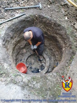 rescue-plumbing-wilmette-illinois-catch-basin-rebuild-1