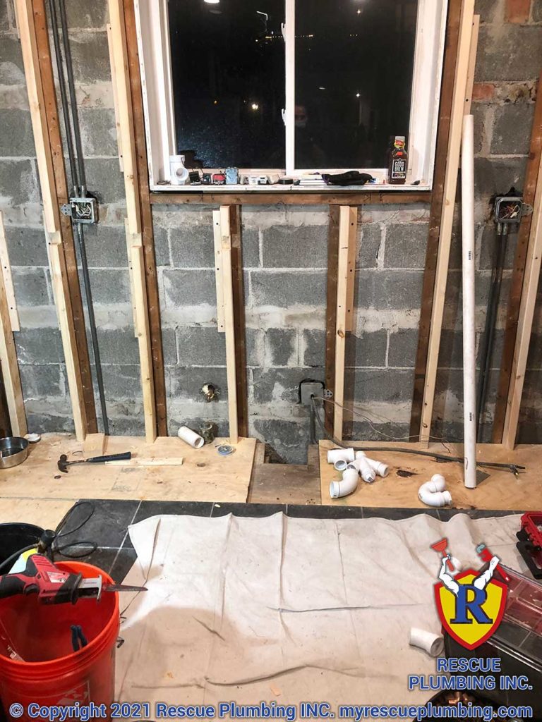 Rescue-plumbing-logan-square-chicago-kitchen-drainage-rough-in-12