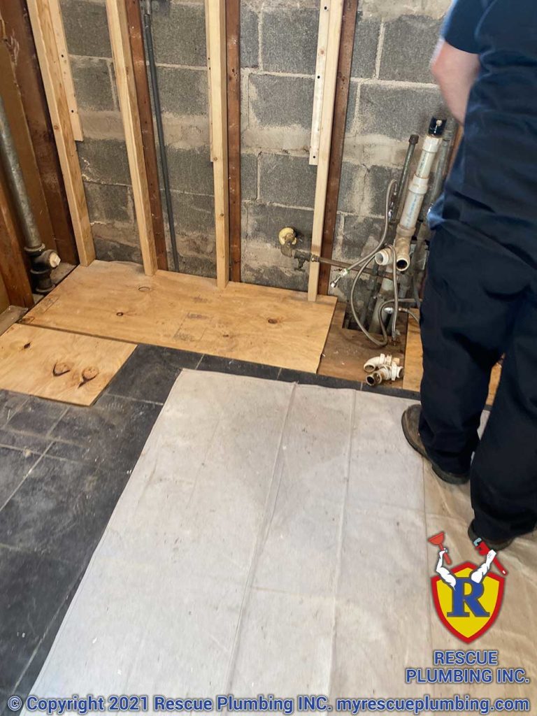 Rescue-plumbing-logan-square-chicago-kitchen-drainage-rough-in-3