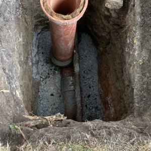 Main sewer line inside