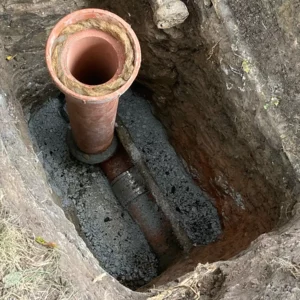 Sewer line, outdoor drain cleanout
