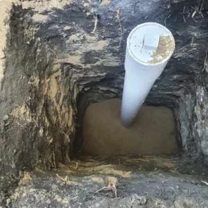 Stamped letter near property line
