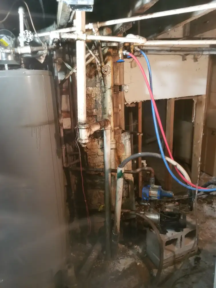 replacing water heater and repairing water leaks