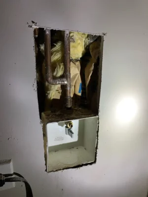 Leaking copper pipes in ukrainian village home
