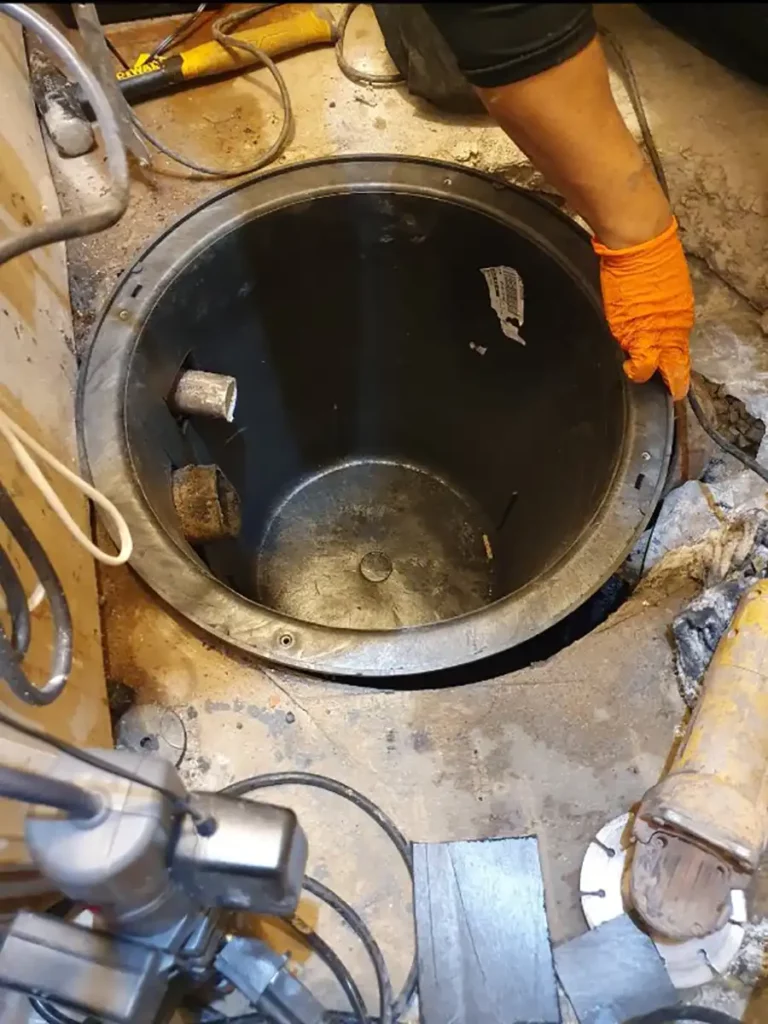 Test sump pump to make sure it's not clogged