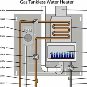 Power Supply Lines to Water Heaters Located at the Base of Tank