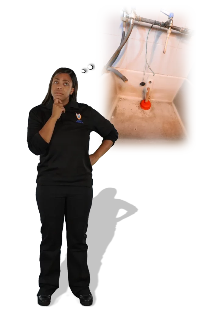 Rescue Plumbing plumber ready to unclog laundry sink drains