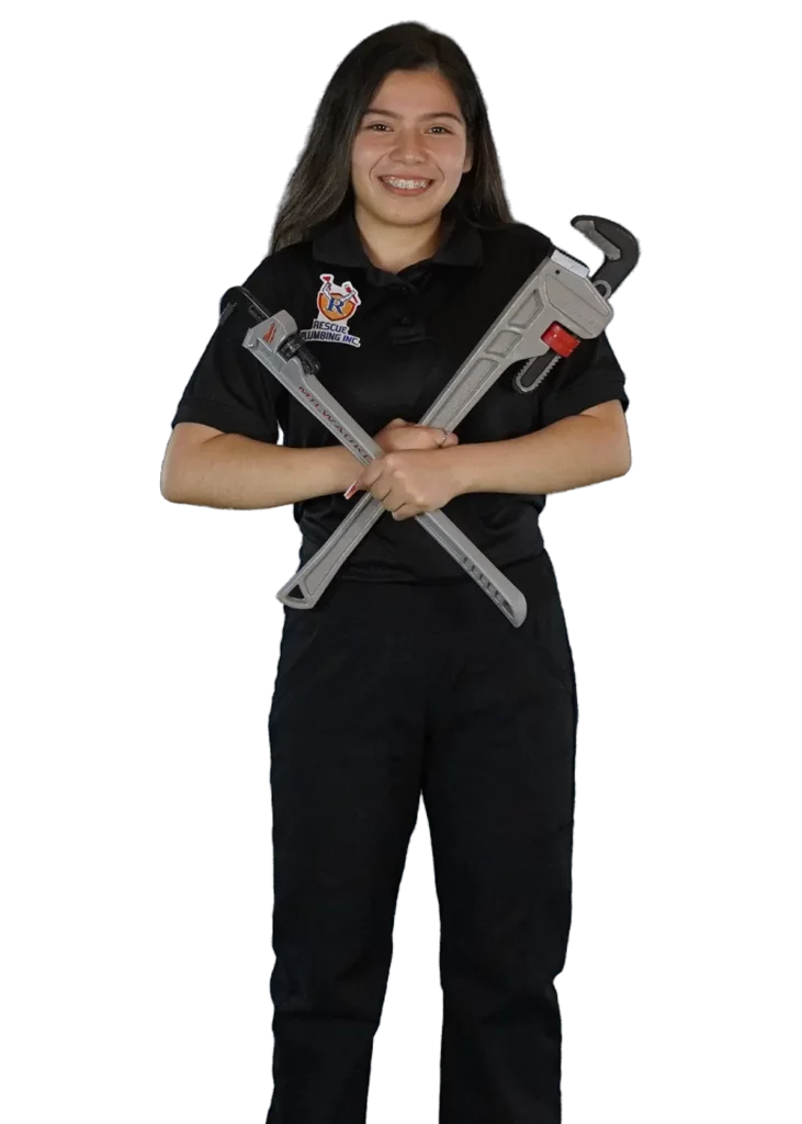 Rescue plumbing plumber ready to perform a plumbing repair