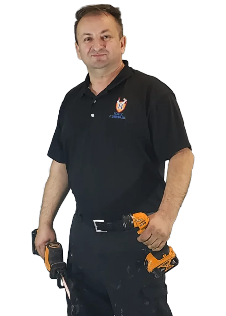 A professional plumber providing sewer line replacement or sewer line repair