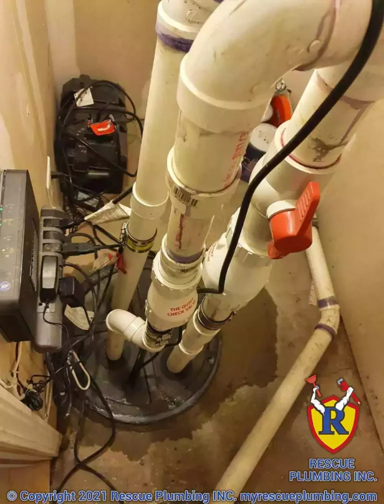 Leaky sump pump installation