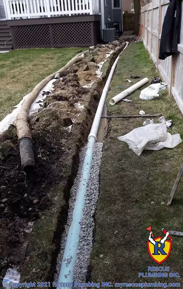 To prevent flooding you need a drain installed outdoors for the drain pipe