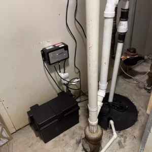 Battery backup pump to withstand power outages