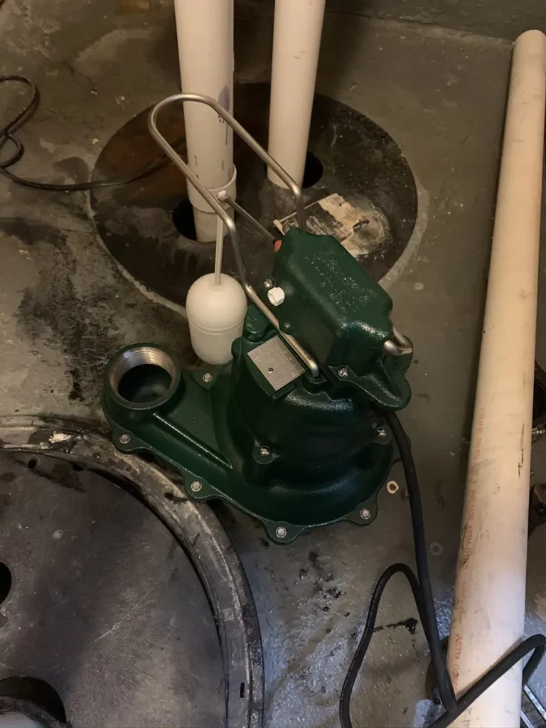 Sump pumps prevent flooding in room