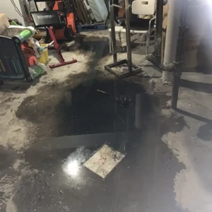 Water damage in basement