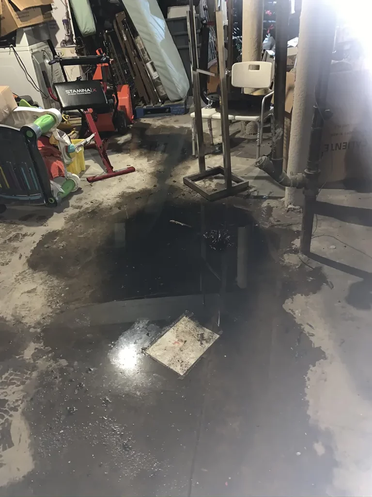 water damage in basement