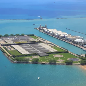 Lake michigan water treatment plant