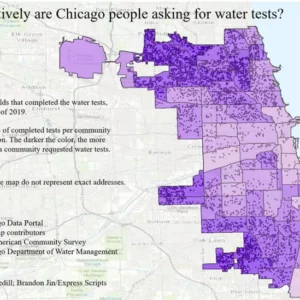 Chicago map of lead testing