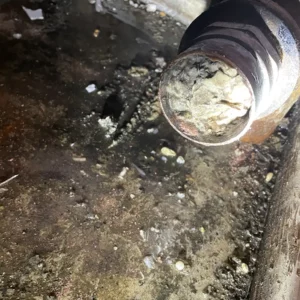Food waste and food particles clogging pipes
