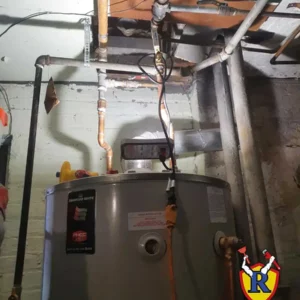 Leak detection above water heater in arcadia terrace house