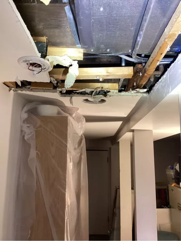 leak in ceiling niles illinois