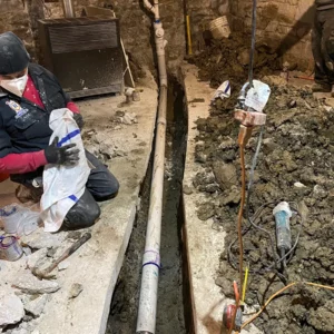 belmont gardens plumbing pipe repair, residential plumber finds pipe filled with grease