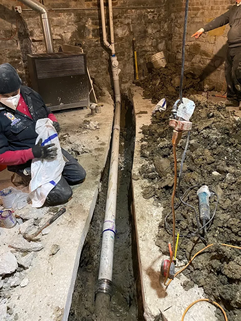 belmont gardens plumbing pipe repair, residential plumber finds pipe filled with grease