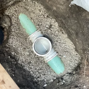 This sewer line repair in Oak Park, Illinois