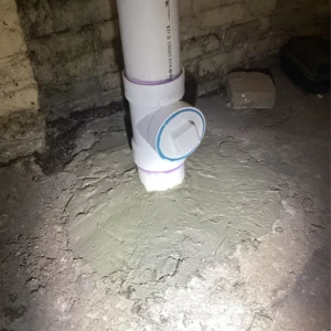 Repairs made and drain pipe properly installed by crew members