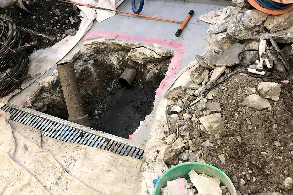 Commercial sewer excavation services