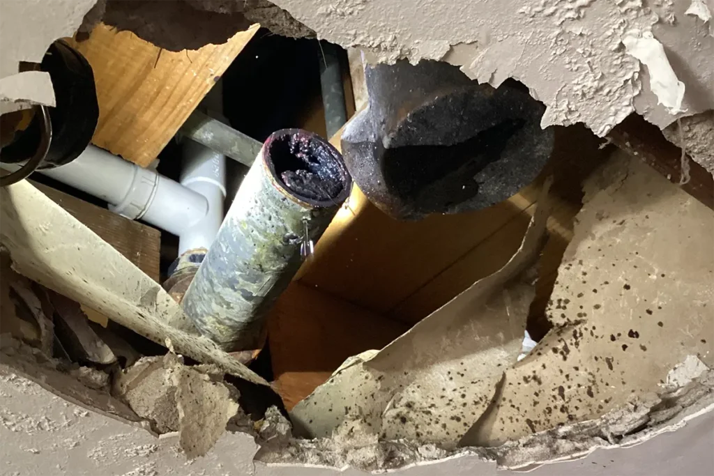 Clog in drain