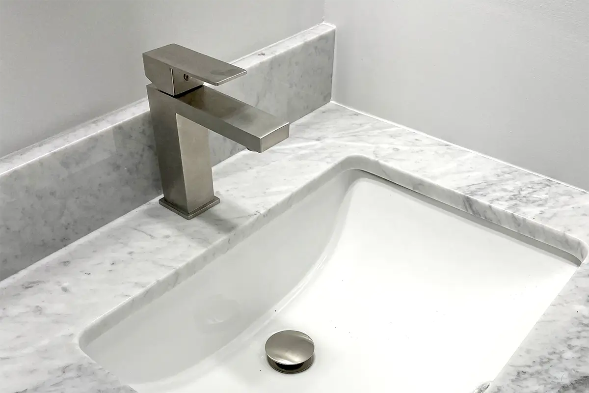 No hot water in bathroom faucet