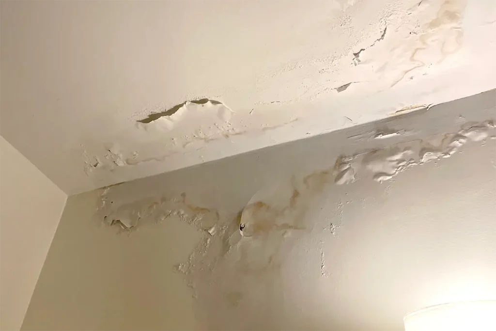 water leak from ceiling