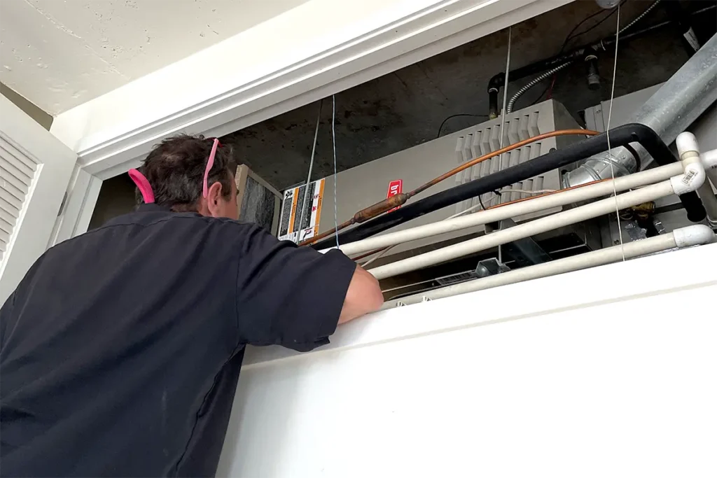Drain line inspection in problem area