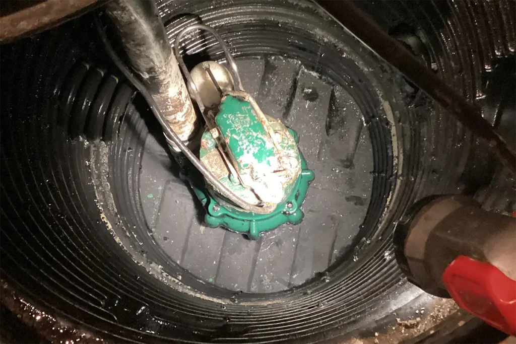 Clogged sump pump