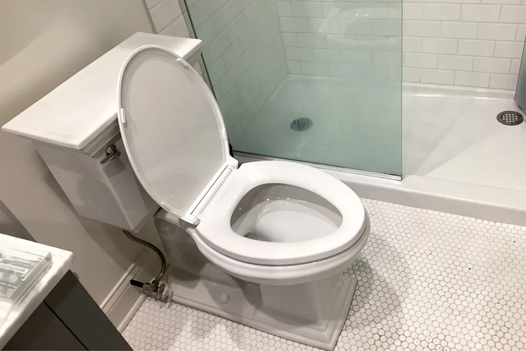 New toilet installation