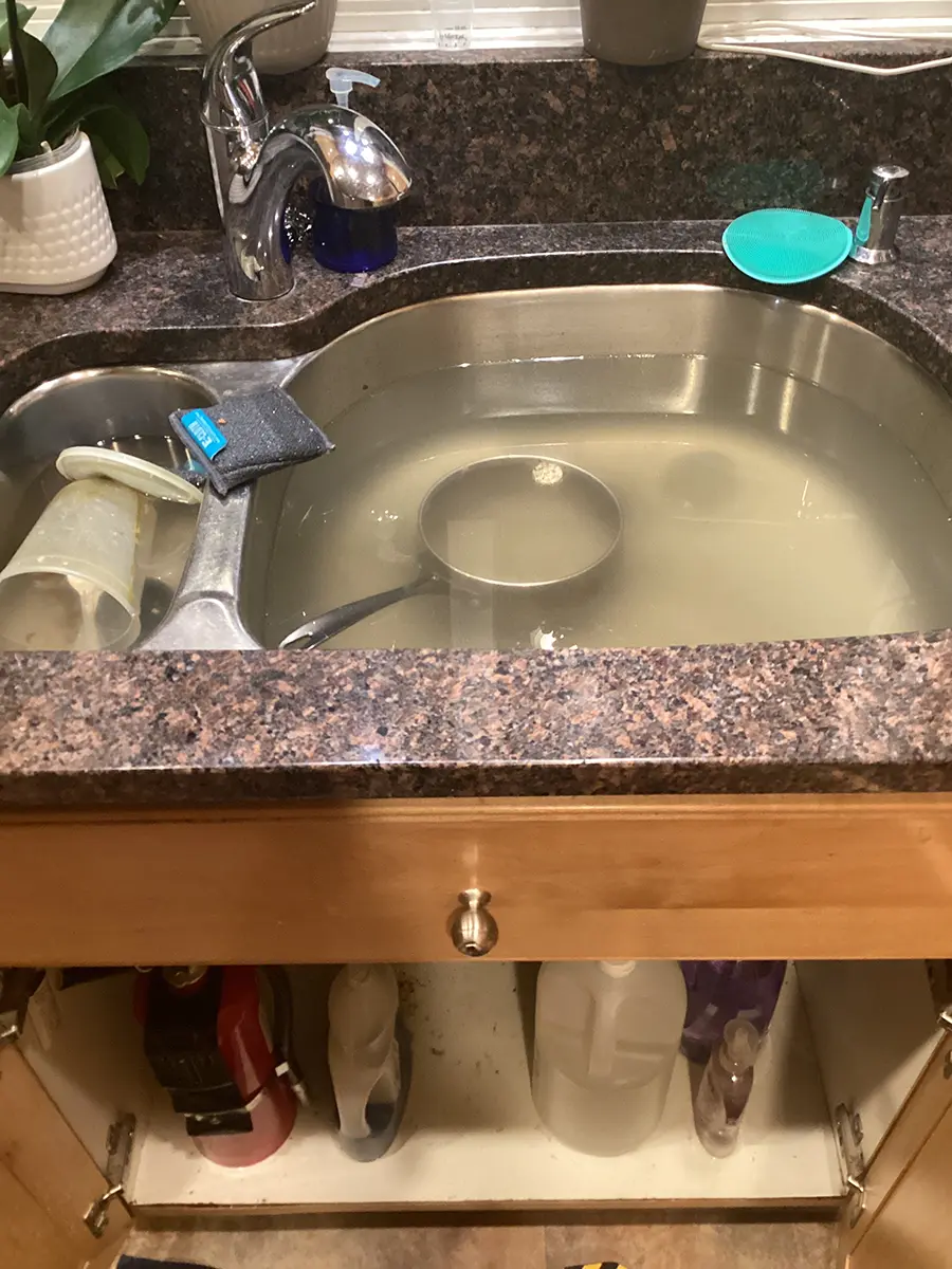 garbage disposal stopped working and clogged drain 