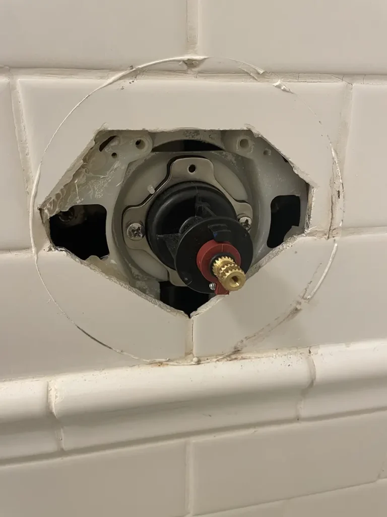 shower cartridge installed in bathroom